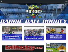 Tablet Screenshot of barrieballhockeyclub.com